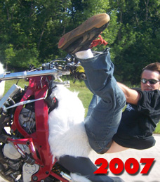 Dave LeBlanc 2007 in his extreme tank spreader wheelie